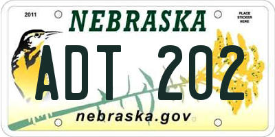 NE license plate ADT202