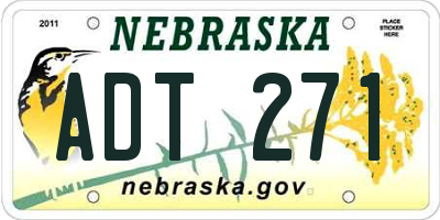 NE license plate ADT271