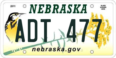 NE license plate ADT477