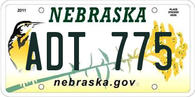 NE license plate ADT775