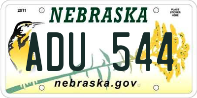 NE license plate ADU544