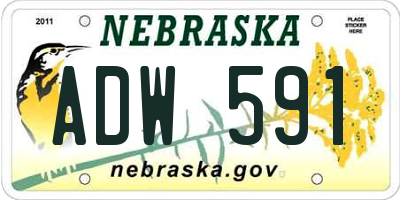 NE license plate ADW591