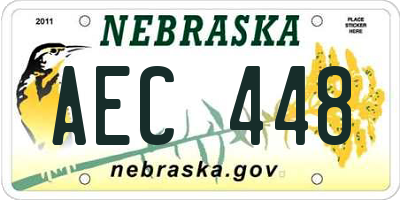 NE license plate AEC448