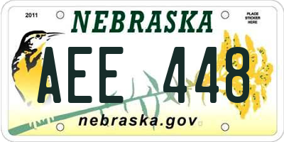 NE license plate AEE448