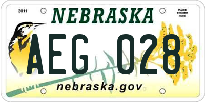 NE license plate AEG028