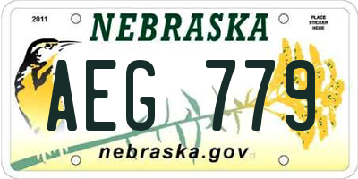 NE license plate AEG779