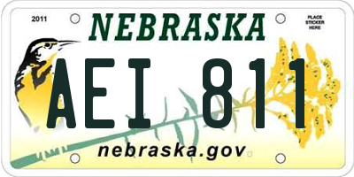 NE license plate AEI811