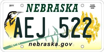 NE license plate AEJ522