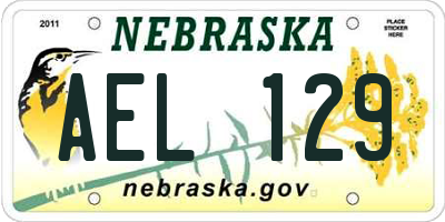 NE license plate AEL129