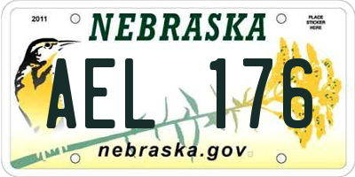 NE license plate AEL176