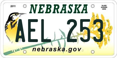 NE license plate AEL253