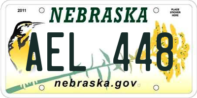 NE license plate AEL448