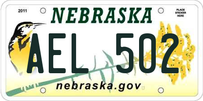 NE license plate AEL502