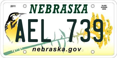 NE license plate AEL739