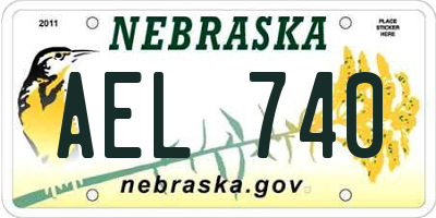 NE license plate AEL740