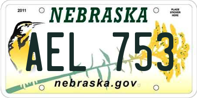 NE license plate AEL753