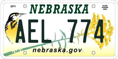 NE license plate AEL774