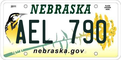 NE license plate AEL790