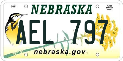 NE license plate AEL797