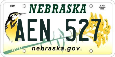 NE license plate AEN527
