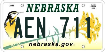 NE license plate AEN711