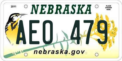 NE license plate AEO479