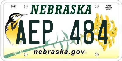 NE license plate AEP484
