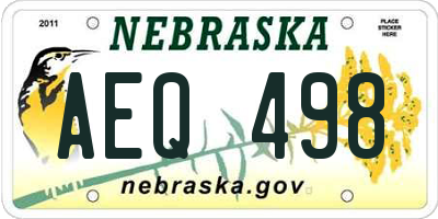 NE license plate AEQ498
