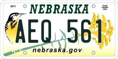 NE license plate AEQ561