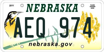 NE license plate AEQ974
