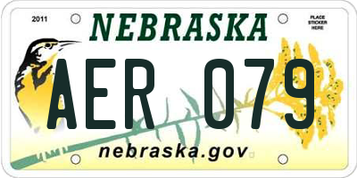 NE license plate AER079