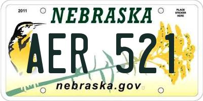 NE license plate AER521