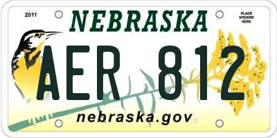 NE license plate AER812