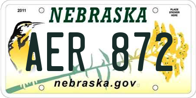 NE license plate AER872