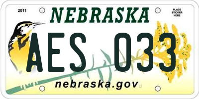 NE license plate AES033