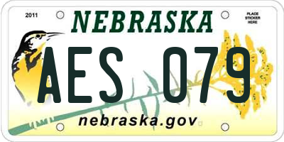 NE license plate AES079