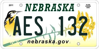 NE license plate AES132