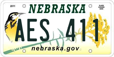 NE license plate AES411