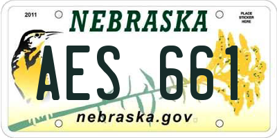 NE license plate AES661