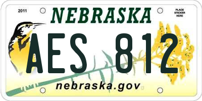 NE license plate AES812