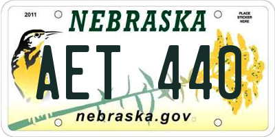 NE license plate AET440