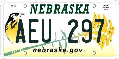 NE license plate AEU297