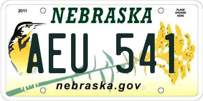 NE license plate AEU541