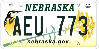 NE license plate AEU773