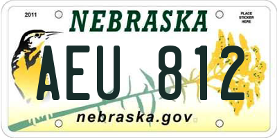 NE license plate AEU812
