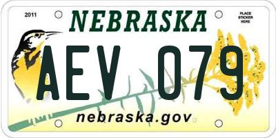 NE license plate AEV079