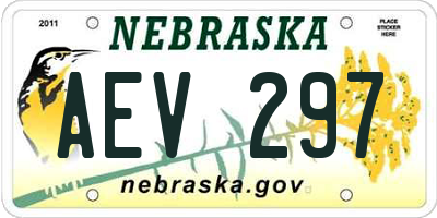 NE license plate AEV297