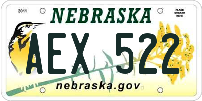 NE license plate AEX522