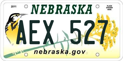 NE license plate AEX527