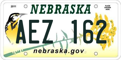 NE license plate AEZ162